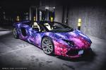 Lamborghini Aventador Roadster Galaxy Wrap by DXSC 2014 года